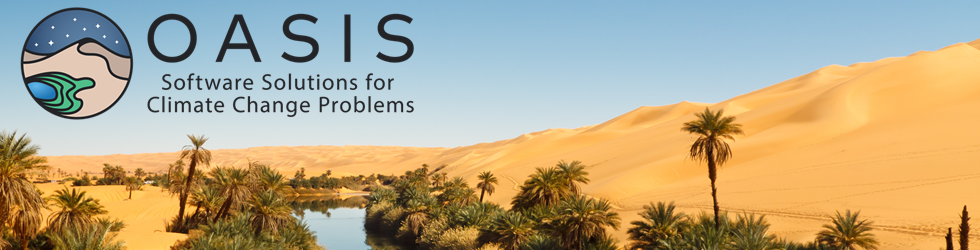 Desert Oasis with Logo and Slogan